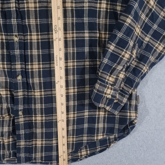 Beretta Button Down Flannel Shirt Mens 2XL Blue Long Sleeve XXL - Picture 9 of 9
